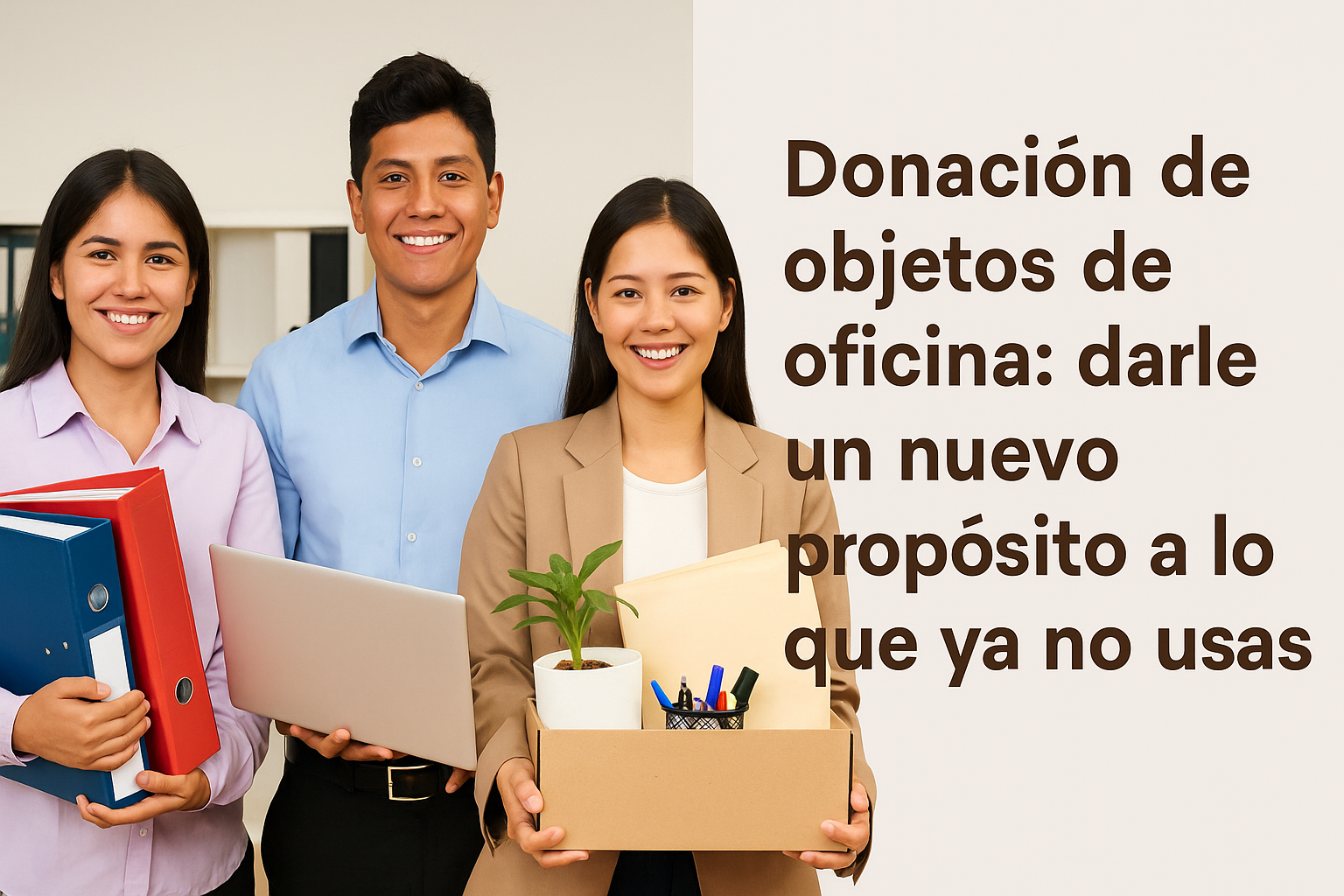 ▷ Donación de objetos de oficina: darle un nuevo propósito a lo que ya no usas