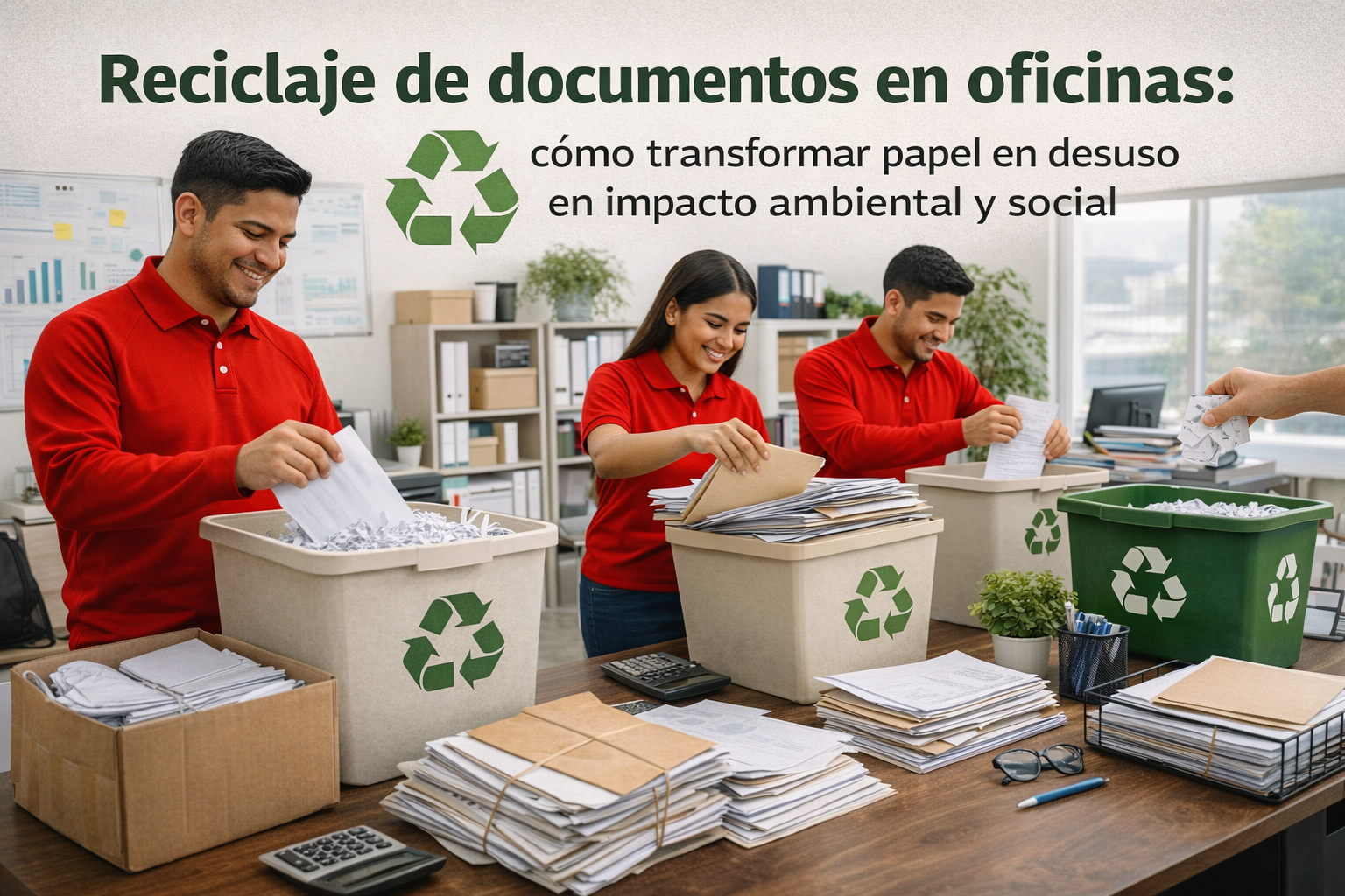 Reciclaje de documentos en oficinas: cómo transformar papel en desuso en impacto ambiental y social
