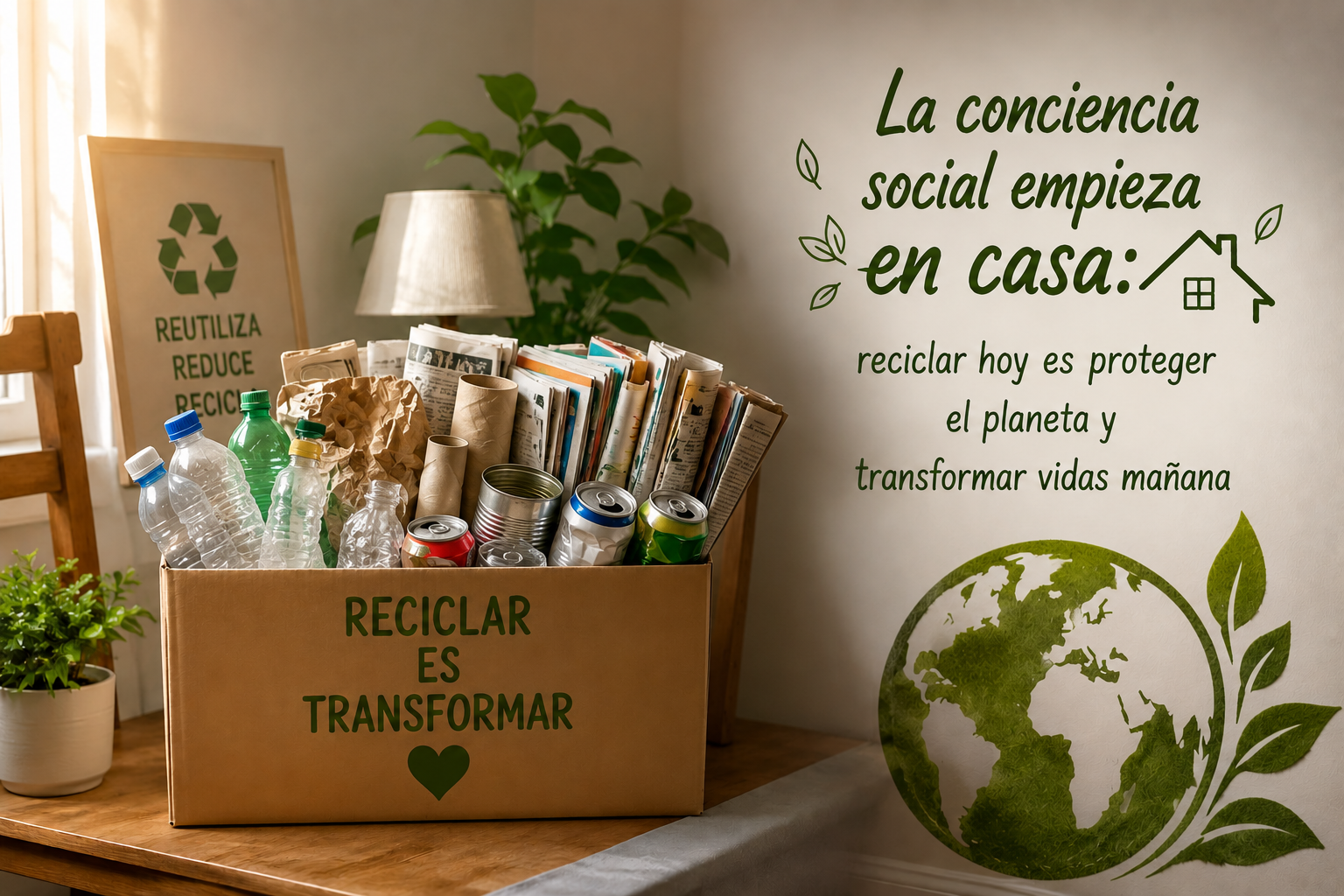 La conciencia social empieza en casa: reciclar hoy es proteger el planeta y transformar vidas mañana